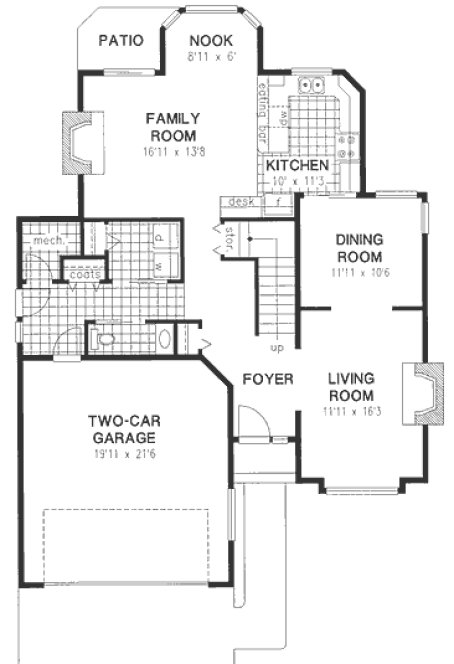 Main Floor Plan for House Plan #130598