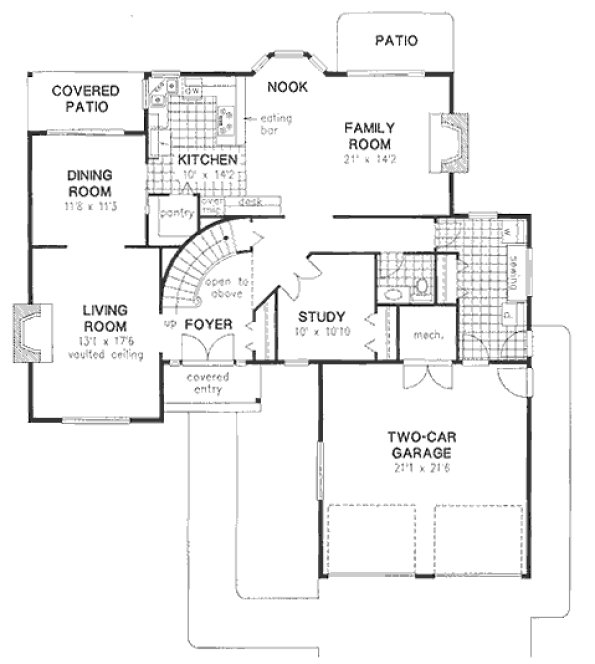 Main Floor Plan for House Plan #134598