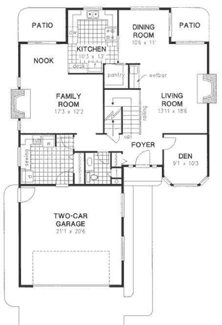 Main Floor Plan for House Plan #136598
