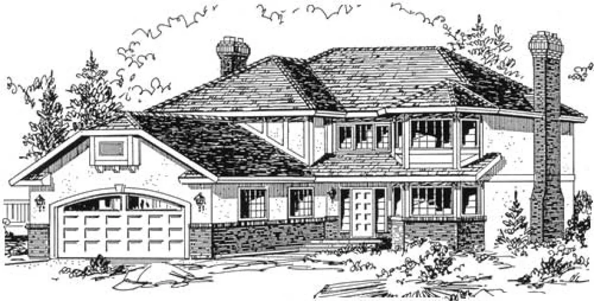 Full Rendering for House Plan #136598