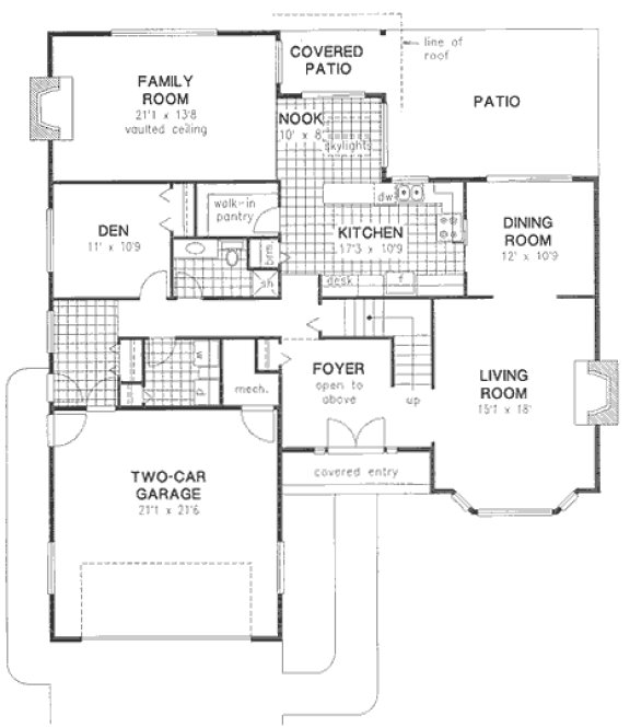 Main Floor Plan for House Plan #139598