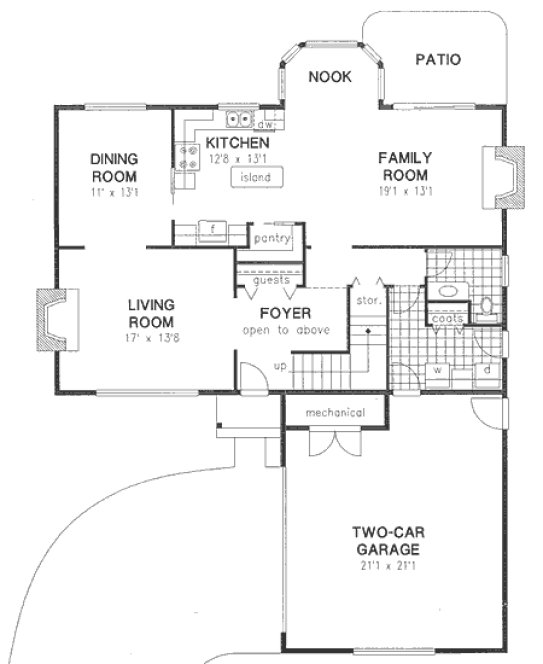 Main Floor Plan for House Plan #132698