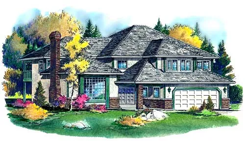 Full Rendering for House Plan #135698