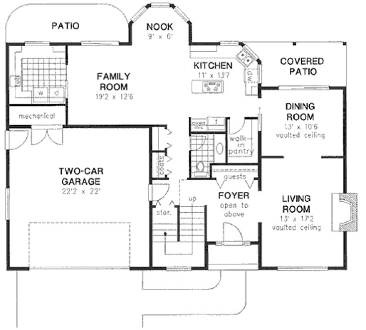 Main Floor Plan for House Plan #136698