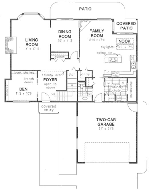 Main Floor Plan for House Plan #138698