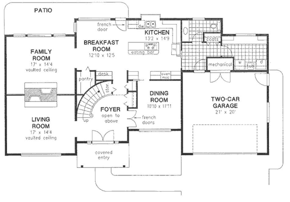Main Floor Plan for House Plan #131798