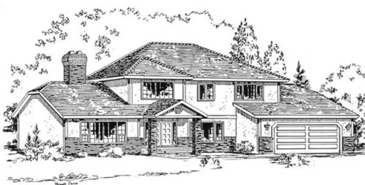 Full Rendering for House Plan #131798