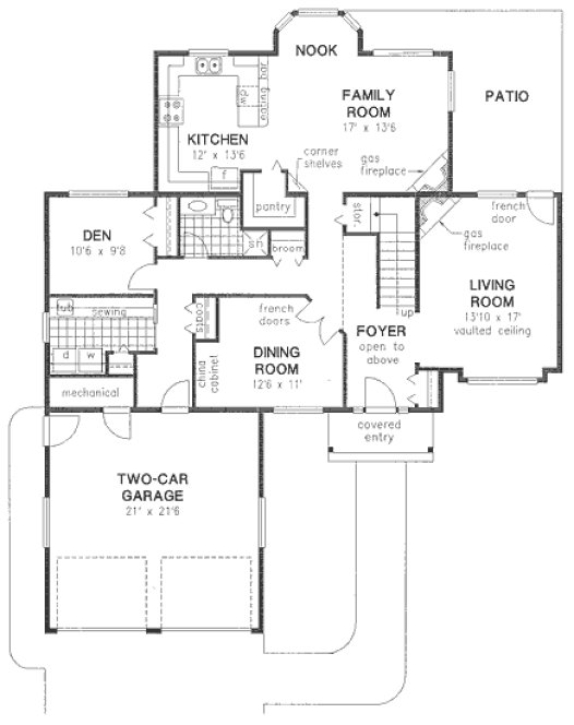 Main Floor Plan for House Plan #132798