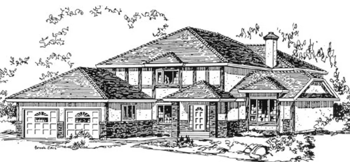 Full Rendering for House Plan #132798