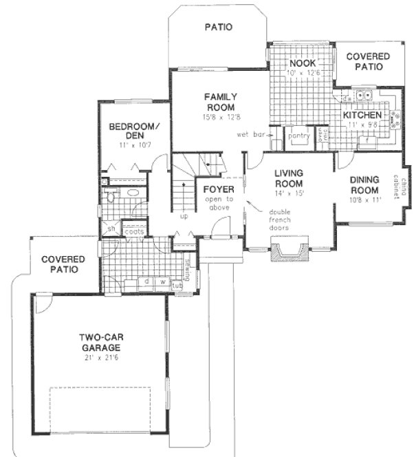 Main Floor Plan for House Plan #136009