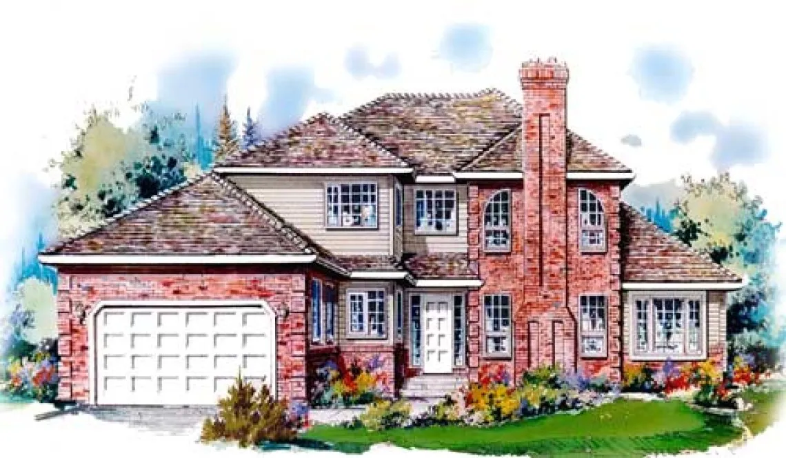Full Rendering for House Plan #136009