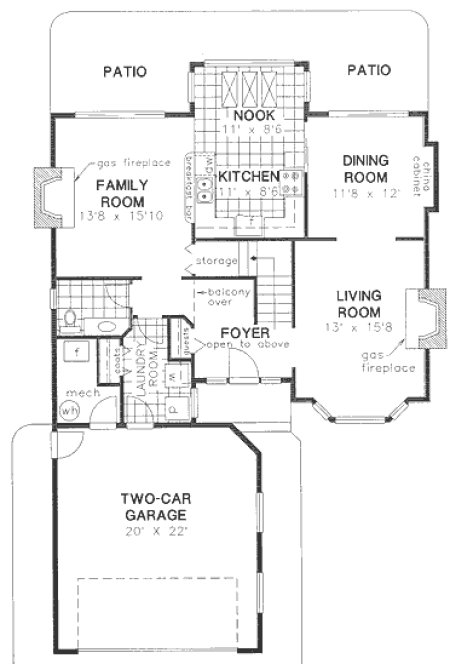 Main Floor Plan for House Plan #137009