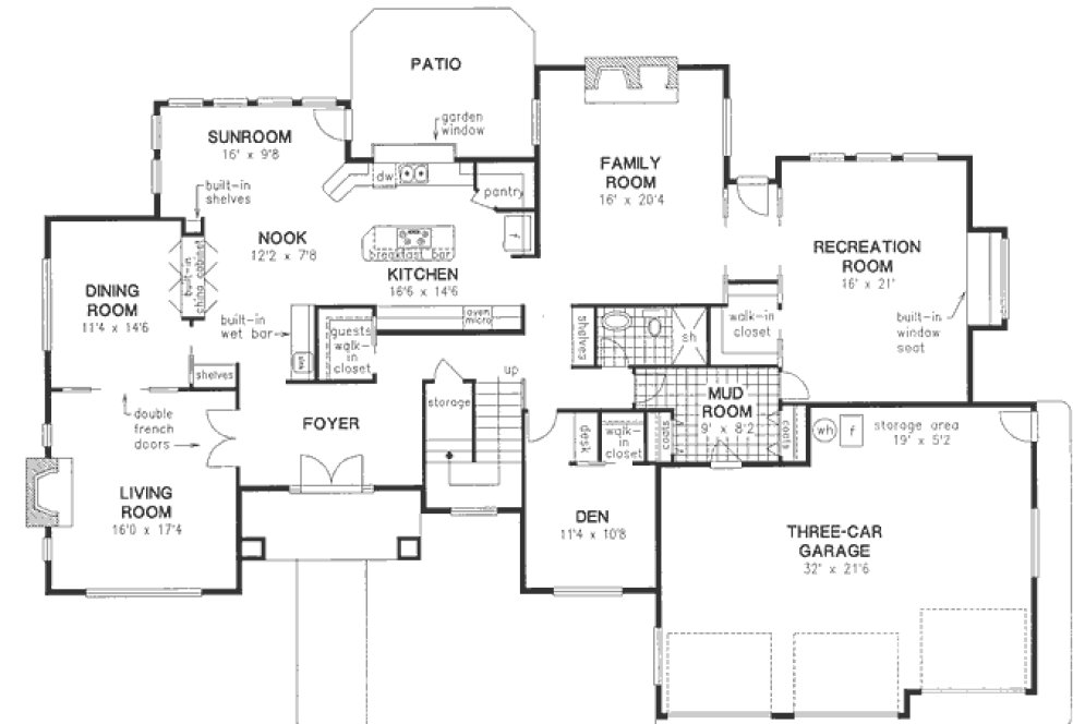 Main Floor Plan for House Plan #139009