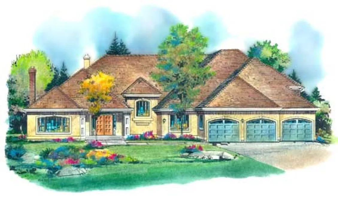 Full Rendering for House Plan #139009