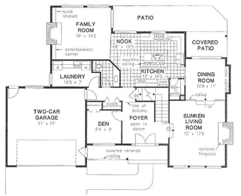 Main Floor Plan for House Plan #138209