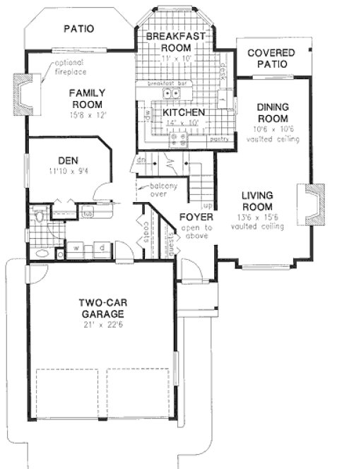 Main Floor Plan for House Plan #138309