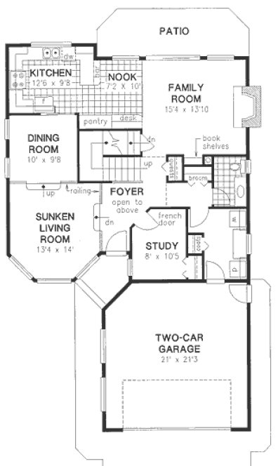 Main Floor Plan for House Plan #139309