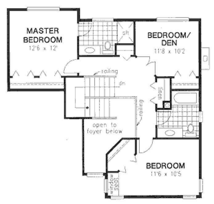 Second Floor Plan for House Plan #139309