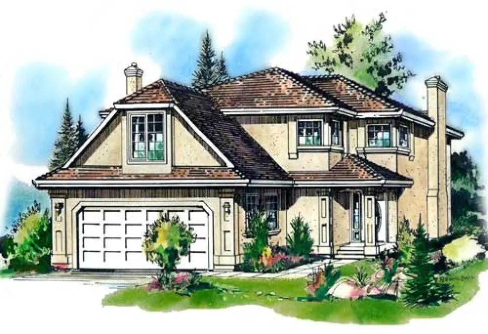 Full Rendering for House Plan #130409