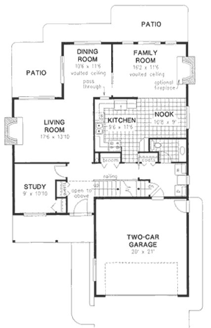 Main Floor Plan for House Plan #131409