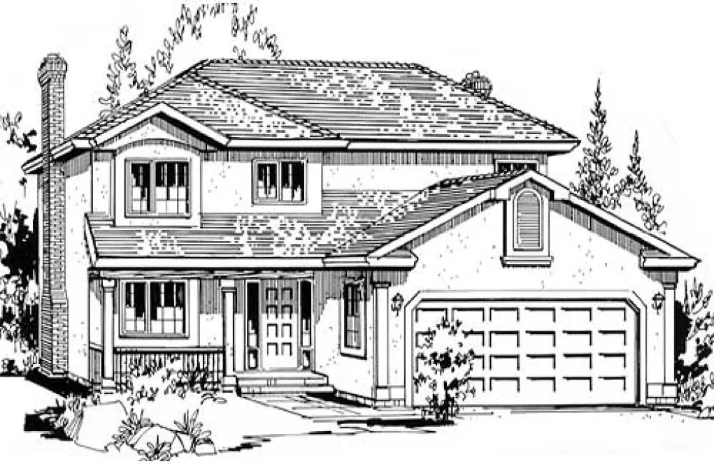 Full Rendering for House Plan #131409