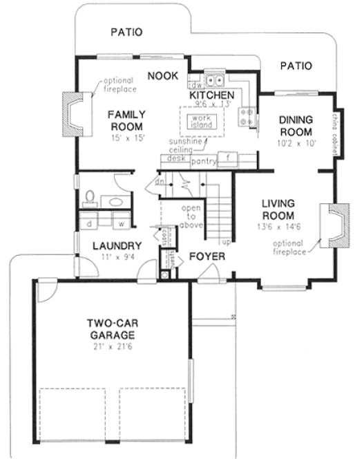 Main Floor Plan for House Plan #133409