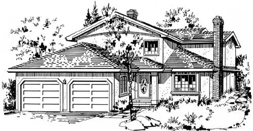 Full Rendering for House Plan #133409