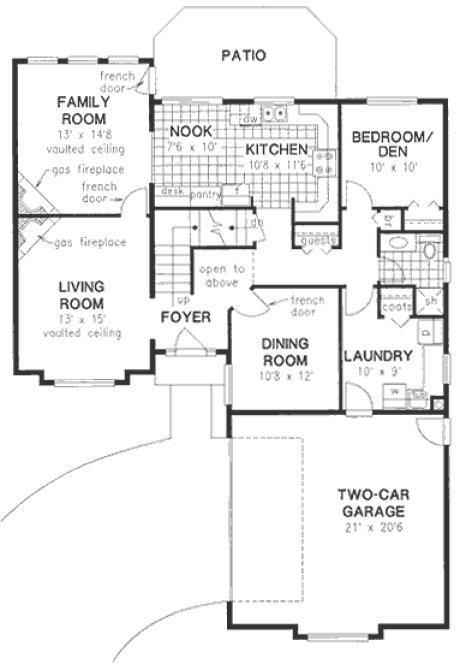 Main Floor Plan for House Plan #134409