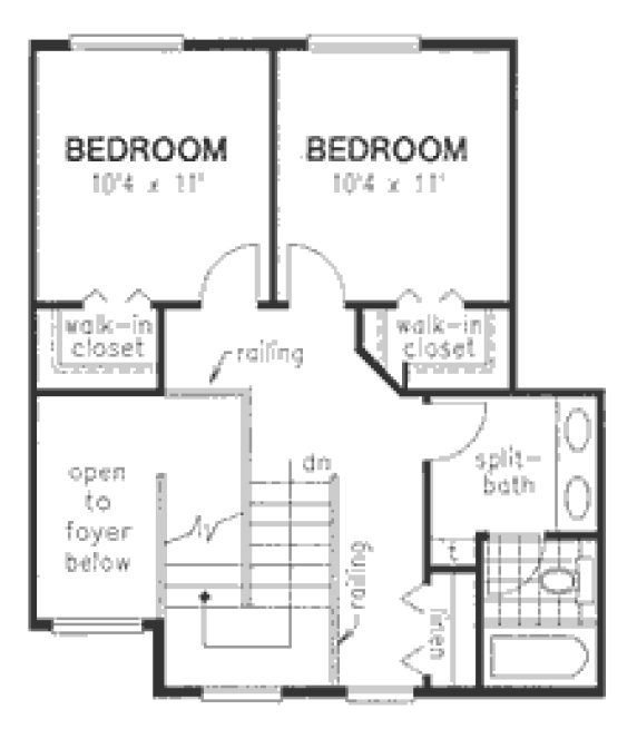 Second Floor Plan for House Plan #135409
