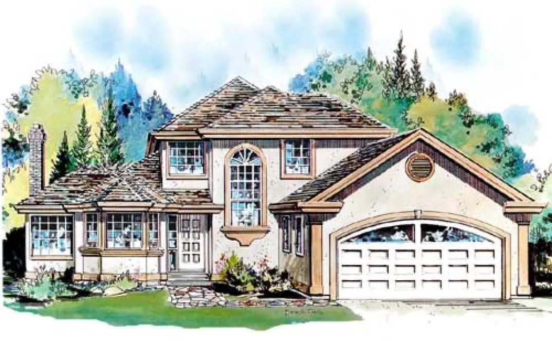 Full Rendering for House Plan #135409