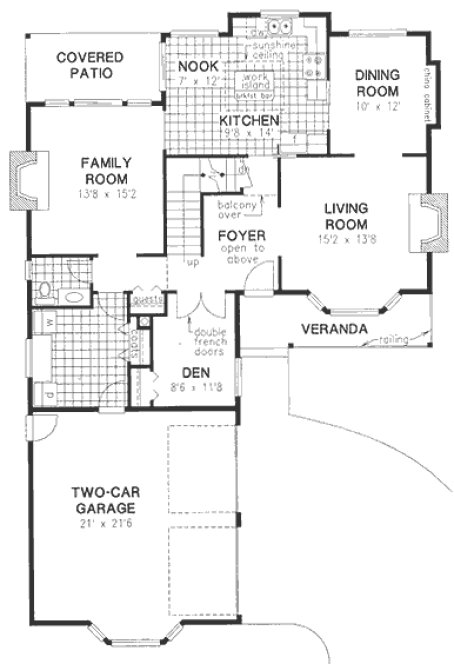Main Floor Plan for House Plan #136409