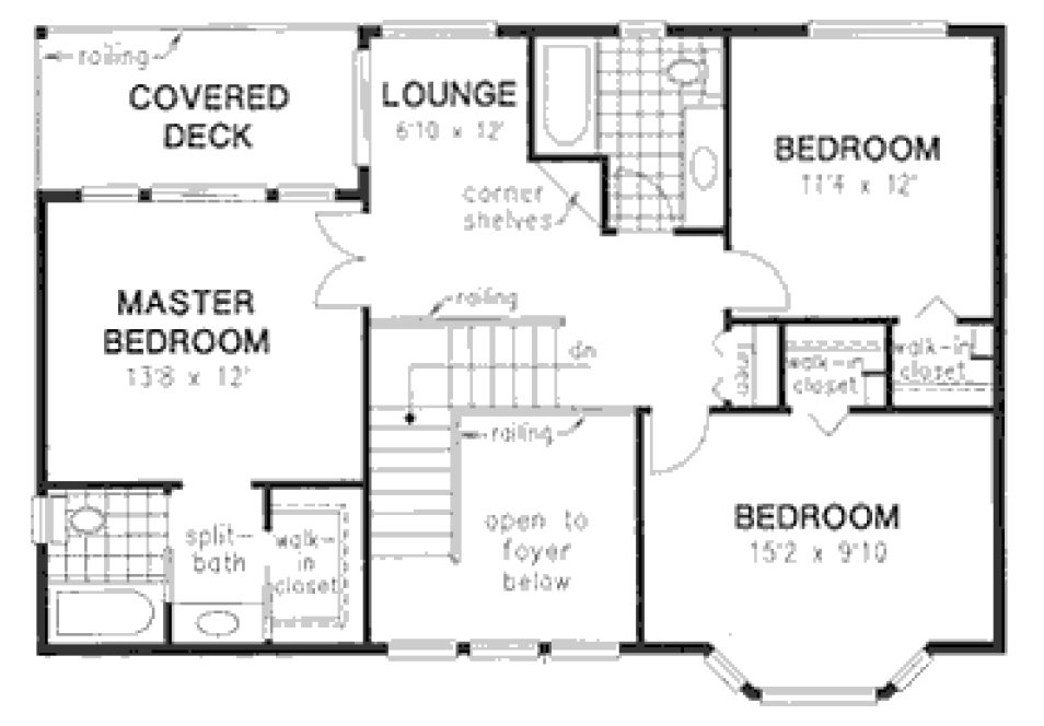 Second Floor Plan for House Plan #136409