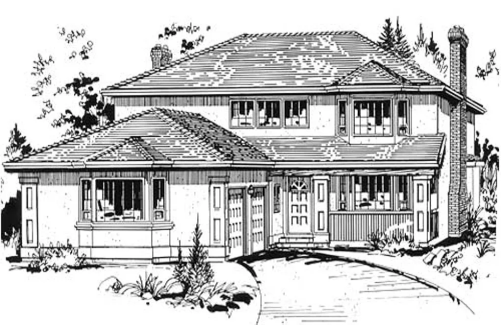 Full Rendering for House Plan #136409