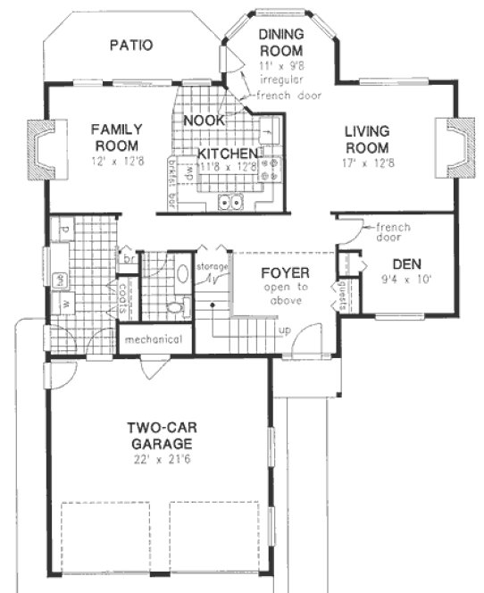 Main Floor Plan for House Plan #138409