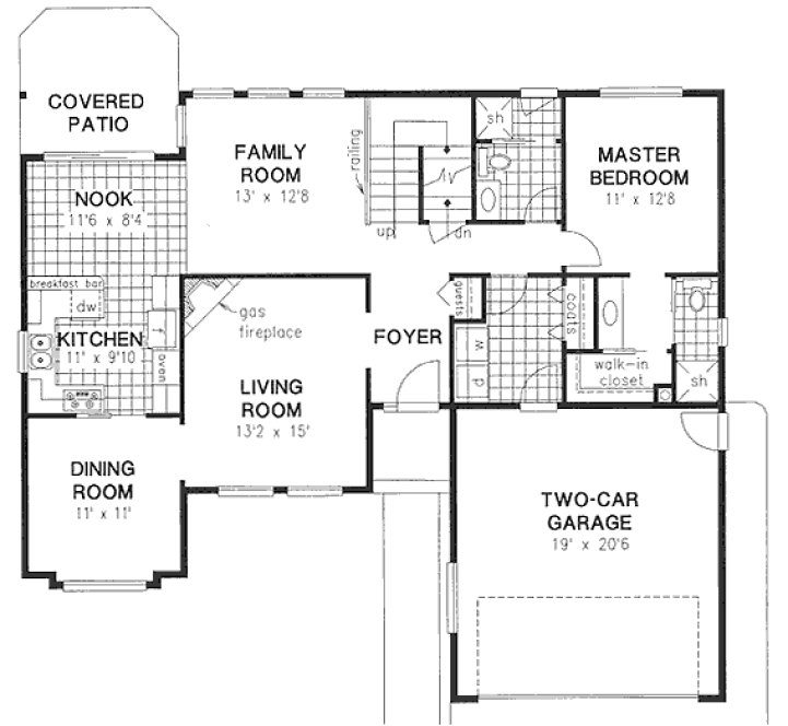 Main Floor Plan for House Plan #139409