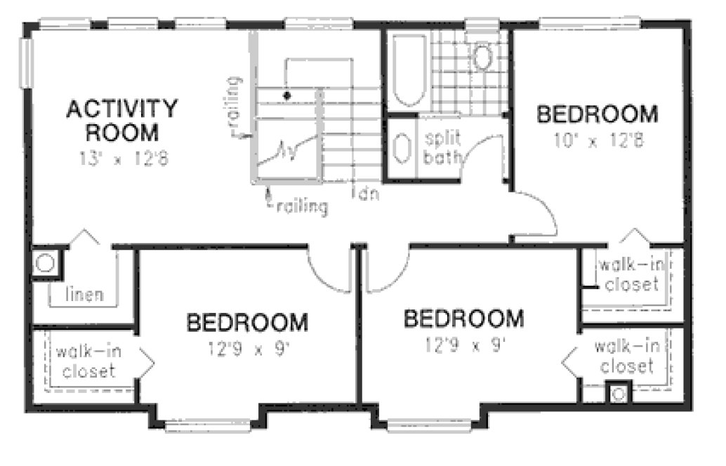 Second Floor Plan for House Plan #139409