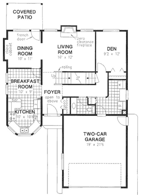 Main Floor Plan for House Plan #139709