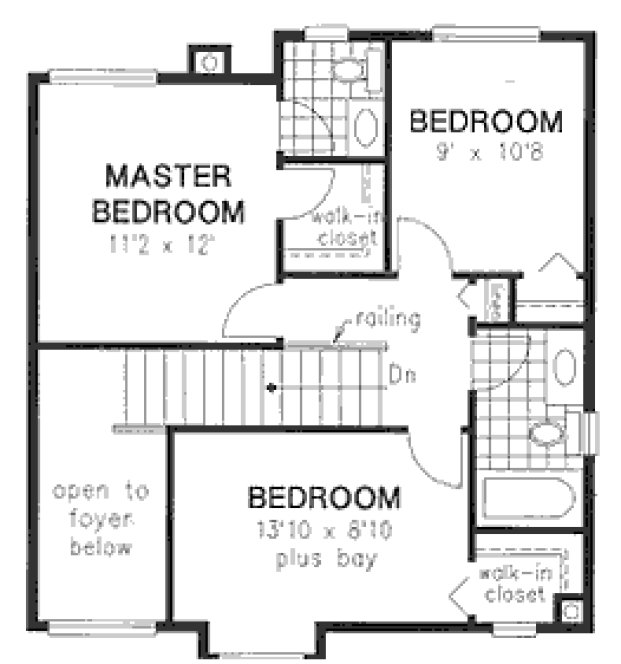 Second Floor Plan for House Plan #139709