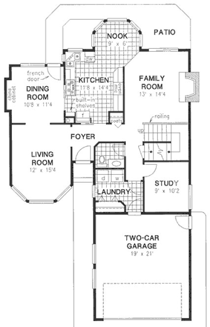 Main Floor Plan for House Plan #130809