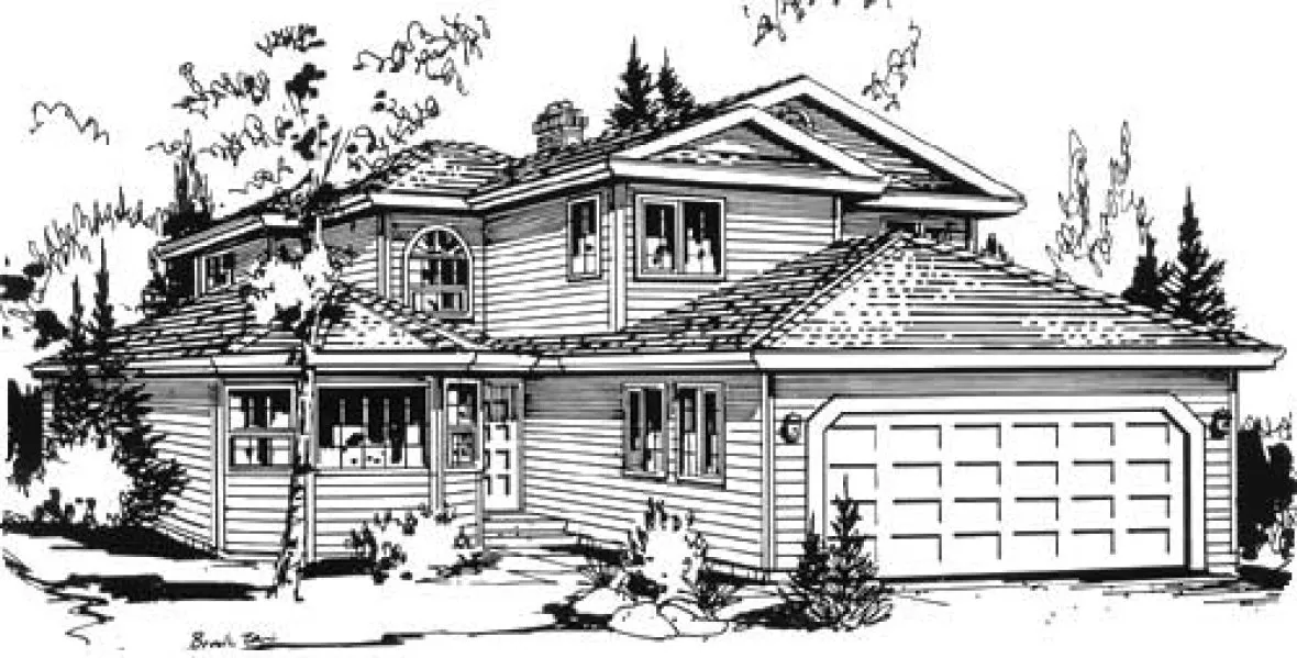 Full Rendering for House Plan #130809