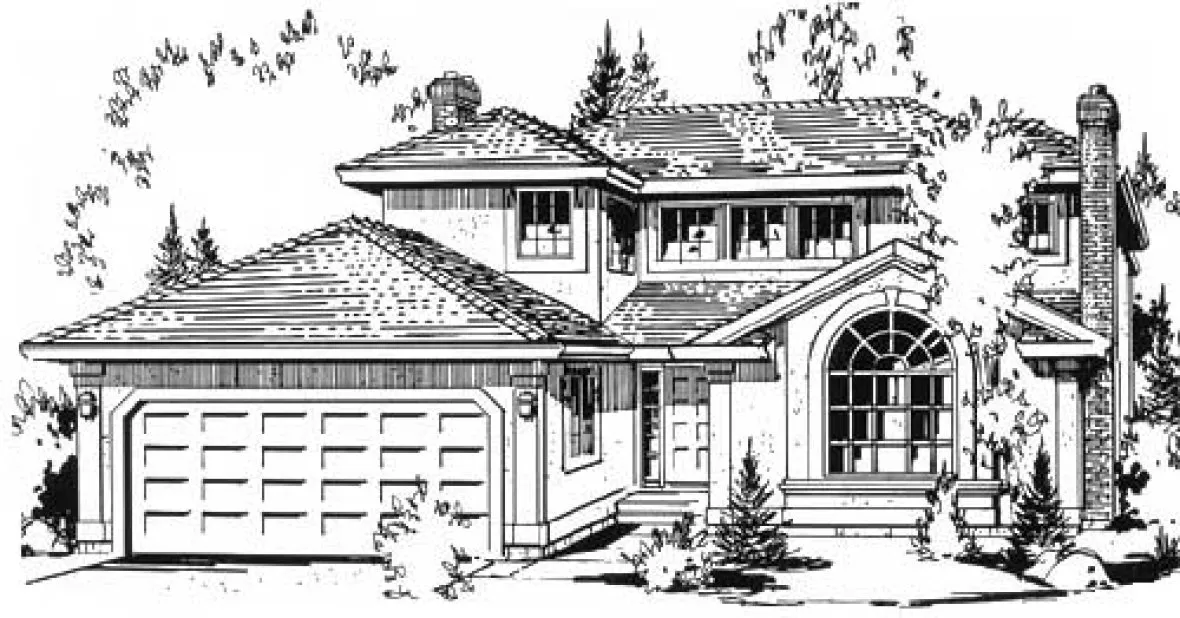 Full Rendering for House Plan #131809