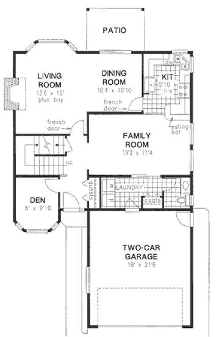 Main Floor Plan for House Plan #131019