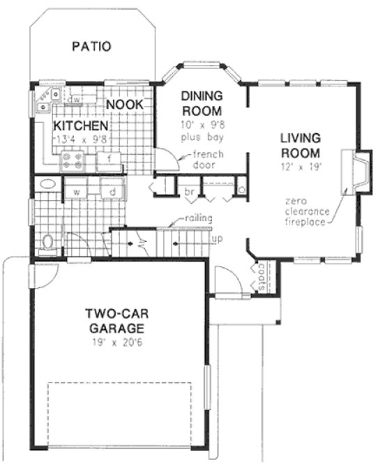 Main Floor Plan for House Plan #133019