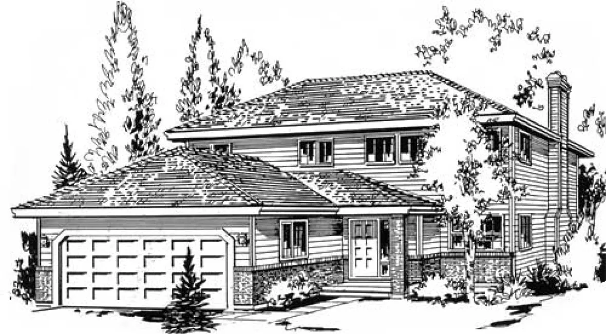 Full Rendering for House Plan #133019