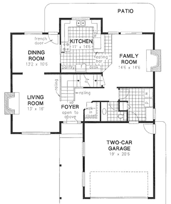 Main Floor Plan for House Plan #134019