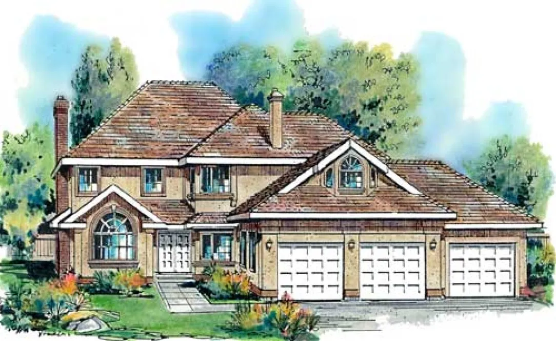 Full Rendering for House Plan #136019