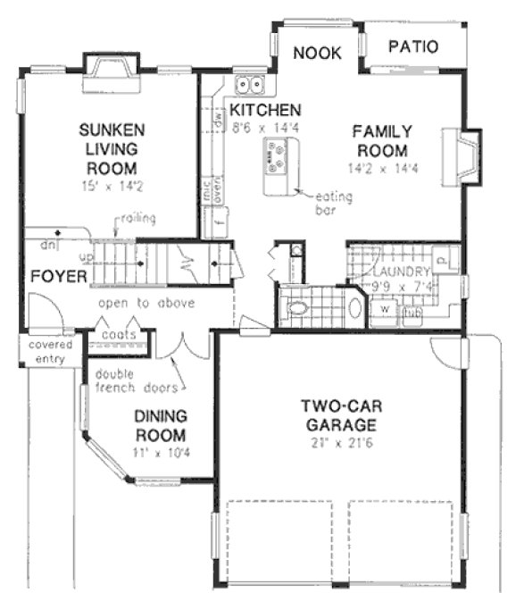 Main Floor Plan for House Plan #137019