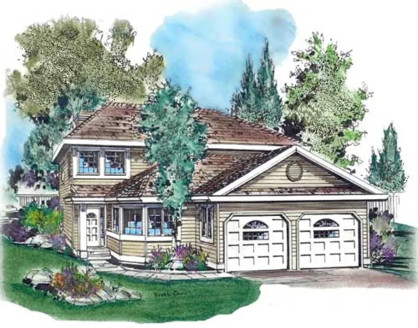 Full Rendering for House Plan #137019