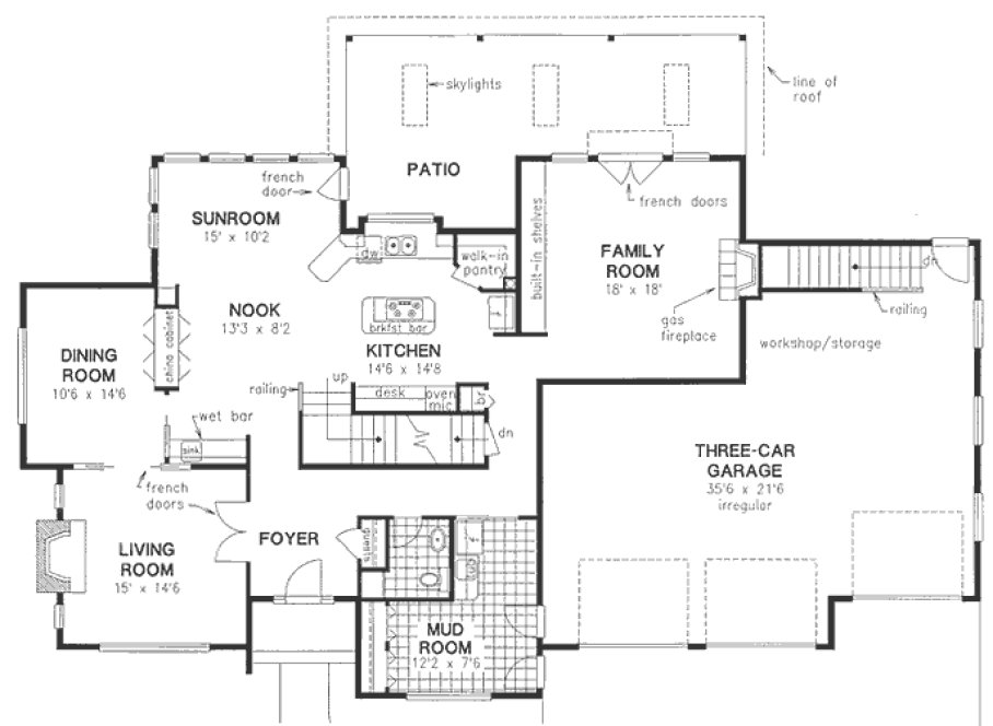 Main Floor Plan for House Plan #137119