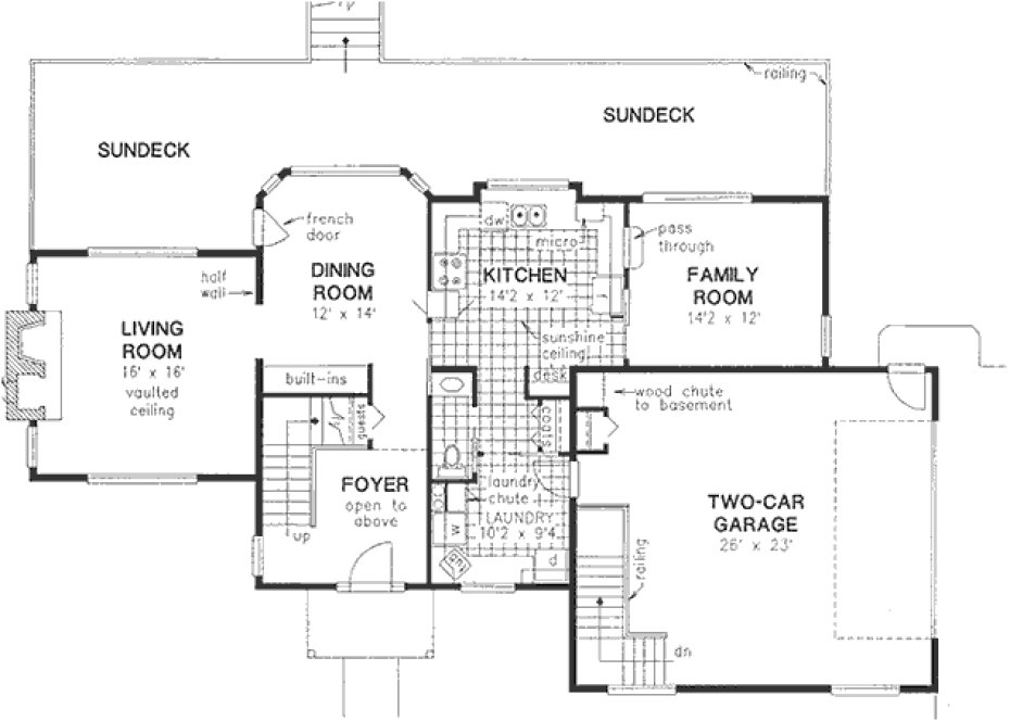Main Floor Plan for House Plan #138119